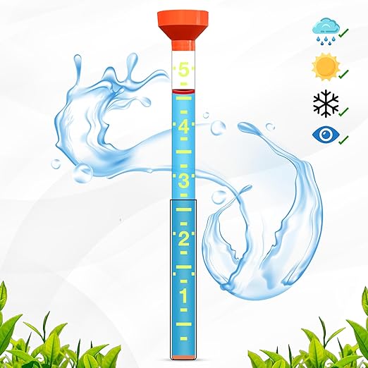 Headwind EZRead 26” Giant Professional Outdoor rain Gauge, USA Made Heavy Duty All Weather Freeze Proof mountable with Float, Orange (820-0017)