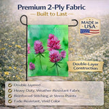 Caroline's Treasures Vermont Red Clover in Watercolor Garden Flag Mailbox Flag Decorative Yard Flag Banner Outside Patio Artwork Yard Flower Beds, Garden Size, Multicolor