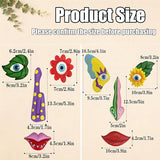 2 Pack Tree Faces Decor Outdoor, Trees Art Decoration, Colorful Funny Outdoor Tree Faces Decor Creative Face for Patio Trees and Wall Decoration