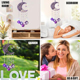 Amethyst Wind Chimes with Bracelet, 26” Amethyst Crystal Suncatcher, Heartfelt Wind Chime for Mom, Mother Birthday Gifts, Mom Gifts