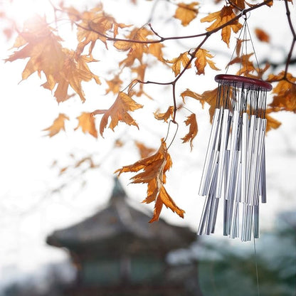 Large Aluminum Wind Chime Tubes, 27 Tubes Wind Chimes Hanging Bell Garden Decoration for Outdoor Living Yard Garden 34.6in