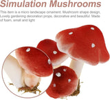 SEWACC Simulation Mushroom Garden Ornament, 6pcs Random Color Foam Artificial Emulation Mushroom Adornment Decorative Outdoor Statues Landscape Froth Mushroom for Home Gardon (Random Color)