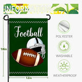 Football Garden Flag Football Helmet Double Sided Yard Flag The Big Game Polyeaster Garden Flags Sunday Sports Party Vertical Green House Banner 12 x 18 Inch Outdoor Decorative