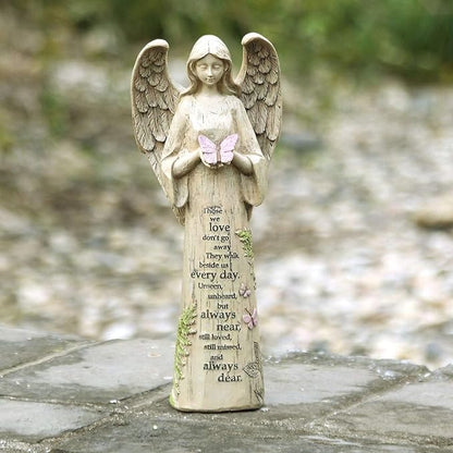 Ivy Home Standing Angel with Butterfly Garden Statuary