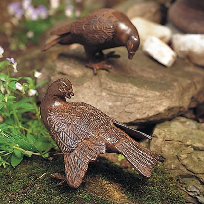 Achla Designs Bronzed Dove Pair, Garden Animal Statues