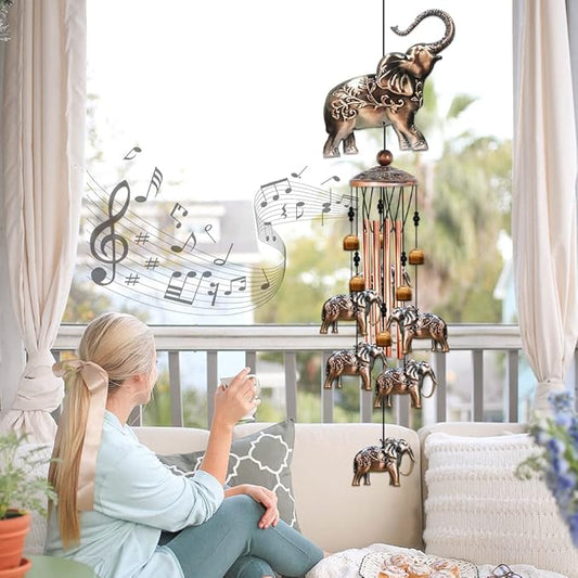 Wind Chimes for Outside,Elephant Gifts for Women, Elephants Decor,Birthday Gift for Mom Grandma, Windchimes Clearance Outdoor,Garden Patio Yard Decorations