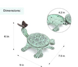 9”L Cast Iron Turtle Key Hider ，Hidden Key Holder for Outside ，Outdoor Hidden Key Holder