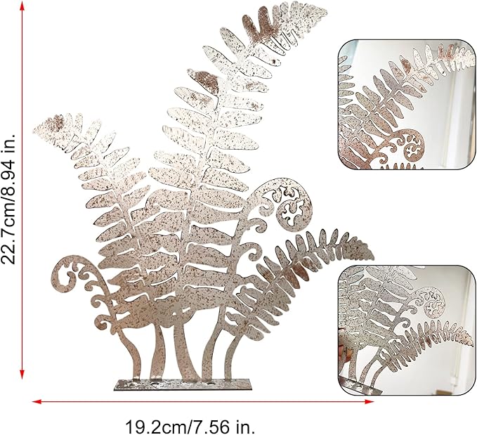 Rustic Metal Fern Leaf Sculpture, Rusty Art Flower Garden Landscape Garden Decor Gift Rustic Yard Ornament Garden Art Yard Art Sculpture Gift