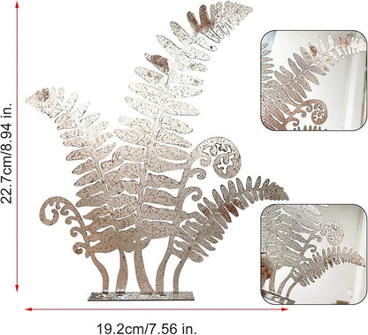 Rustic Metal Fern Leaf Sculpture, Rusty Art Flower Garden Landscape Garden Decor Gift Rustic Yard Ornament Garden Art Yard Art Sculpture Gift
