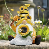 Hodao Bumble Bee Spring Gnome Decorations for Porch, Garden Yard Honey Elf Ornaments World Bee Day Decorations Gifts for Outdoor Garden Decor Birthday Gifts for Mom, Grandma, Women