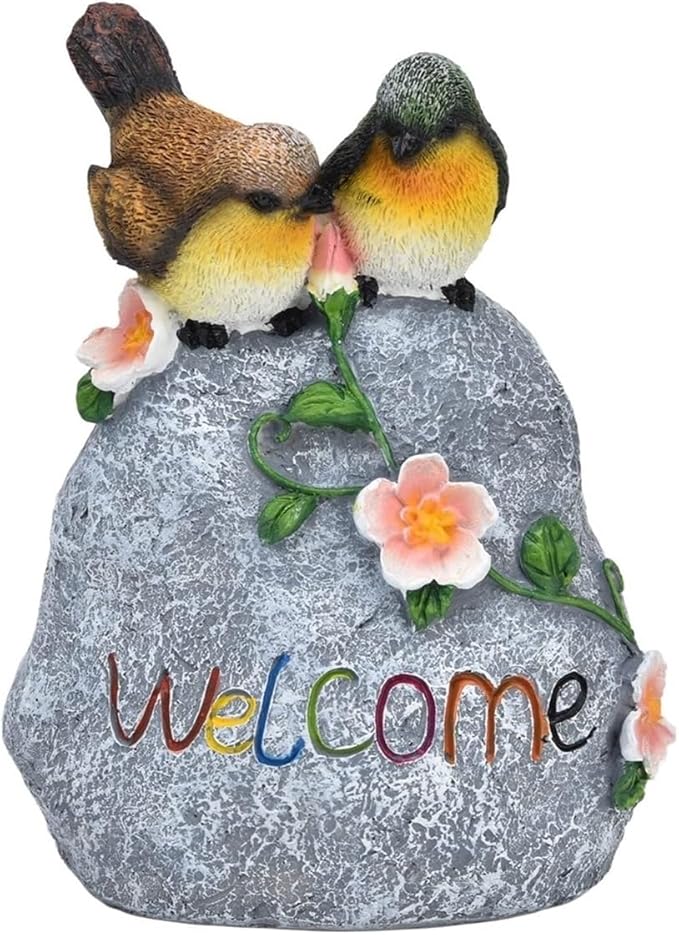 Spring Gift Welcome Bird Statue Garden Stone Outdoor Lawn Decor