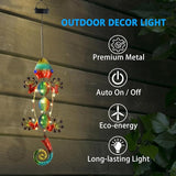 Gecko Solar Outdoor Lights Hanging Lanterns Metal Decorative Lights for Backyard Porch Patio Yard Balcony Teepee Lawn Pathway……