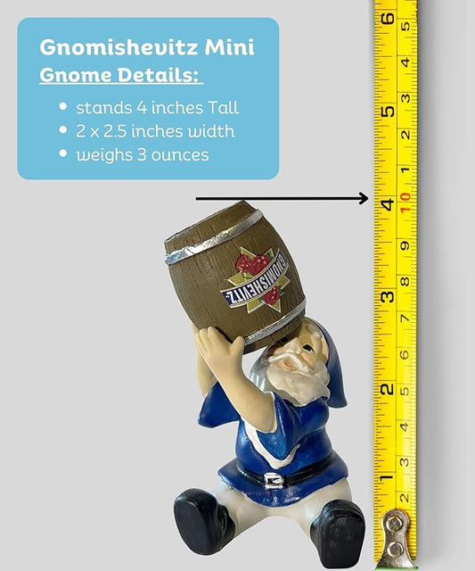Gnometastic Mini Gnomes Drinking Gnome Statue, 4in - Funny Garden Gnomes Decorations for Yard and Outdoor - Gnomishevitz Wine Gnome for Fairy Garden, Planter Pots, Gnome Decor
