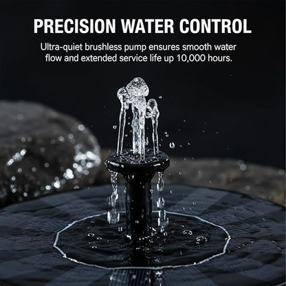Solar Fountain Pump,Floating Solar Water Pump for Pond, Outdoor Water Feature for Garden, Pool, Patio, Lawn & Garden Decor (5.1inch)