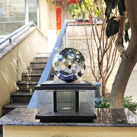 304 Stainless Steel Gazing Ball Sculptures Diamond Ball Decoration Mirror Hollow Decor Ball Reflective Garden Sphere Hollow Metal Ball Ornament Statues Gazing Globe for Home Garden (8 inch)