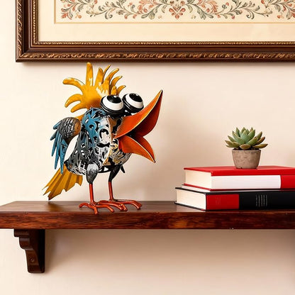 Metal Yard Art - Metal Bird Garden Decor, Outdoor Animal Sculpture Lawn Art Decor, Large Yard Art for Patio Balcony Front Backyard - Birthday Gifts for Mom Grandma Women