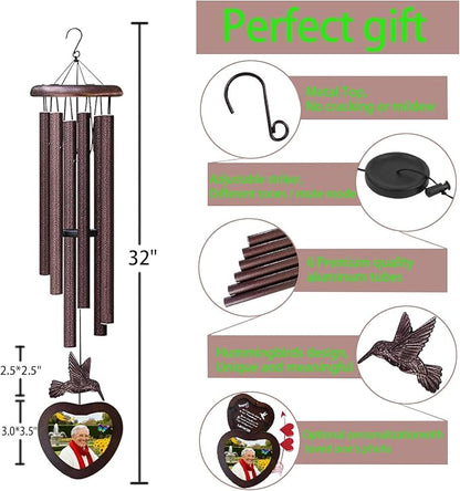 Healing Journey 32-Inch Memorial Wind Chimes for Outside – A Graceful Set of Sympathy Wind Chimes with S-Hook for Easy Hanging, Perfect As A Garden Decor Sympathy Gifts for The Loss of Loved One.