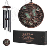 Butterfly Wind Chimes for Outside - Vintage Deep Tone Windchimes Indoor Outdoor Patio Garden Yard Porch Balcony Hanging Decoration Memorial Birthday Gifts for Women Mom Grandma Wife