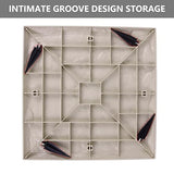 4Pcs Large Stepping Stones Outdoor Garden Walkway, Square Beige Durable Plastic Pavers for Patio, Pathway, and Landscaping, Weatherproof Stepping Stones with Ground Stakes for Easy Installation