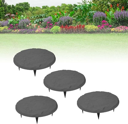 Yosoo 39.9cm Round Step Stones, 6 Ground Stakes, Decorative Landscaping Projects, Outdoor, Sidewalk, Garden Stepping Stones (Round)