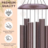 Sympathy Wind Chimes, 36inch Personalized Hummingbird Wind Chime, Memorial Gifts for Loss of Loved One, Wind Chimes in Loving Memory of Dad/Mom (Produced in USA)