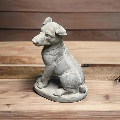 Concrete Jack Russell Memorial Sitting Jack Russell Dog Figurine Outdoor Garden Sculpture