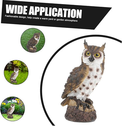 Resin Owl Garden Decor Outdoor Landscaping Sculpture for Courtyard Creative Animal Figurine Nature Theme for Garden Decoration