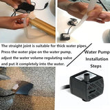 Bamboo Outdoor Garden Water Fountain Decoration, Detached Feng Shui Waterscape with Pump, Pond Waterfall Landscape Kits Handmade for Fish Tank