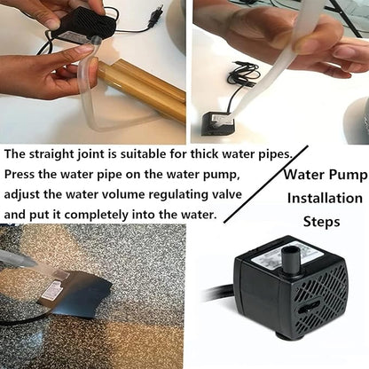 Bamboo Outdoor Garden Water Fountain Decoration, Detached Feng Shui Waterscape with Pump, Pond Waterfall Landscape Kits Handmade for Fish Tank