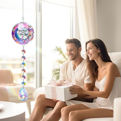 Perfect for Women Wife Her Mom Gifts Home Decor, Never Forget I Love You,Suncatcher for Home Office Bedroom Living Room Garden SunCatcher Decoration, Women Christmas Birthday Gifts