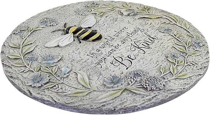 Roman Giftware Inc., Garden Collection, 11.75" D BEE Stepping Stone,Religious, Inspirational, Durable (1x11x11)
