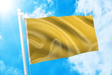 DMSE Solid Gold Flag, 3x5 Flag, UV Resistant, Fade Resistant Material with Metal Grommets (3ft x 5ft), (Polyester), (Gold)
