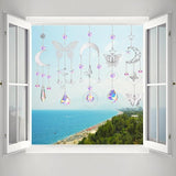 Lyukii 300 Pcs DIY Suncatchers Making Kits Craft for Adults Crystal Suncatchers for Window Hanging Sun Catcher with Chain Rainbow Maker Crystal Prisms Decor for Home Garden Party Wedding Ornament
