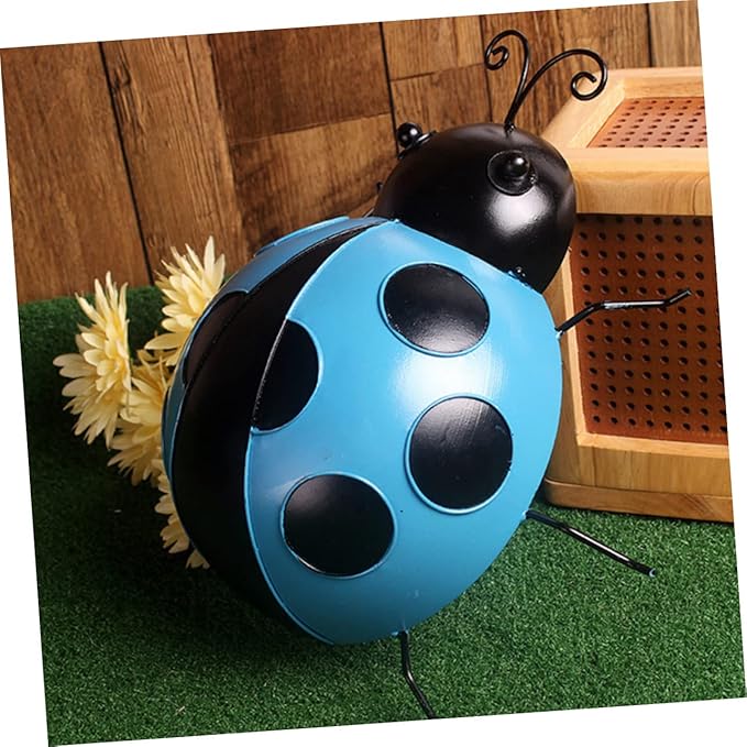 LIOOBO Simulated Ladybug Decors 3pcs Ladybug Garden Ornament Vibrant Colors for Home