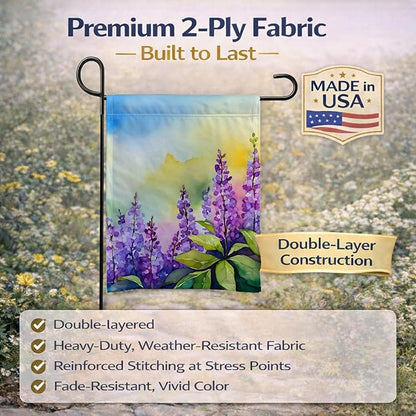 Caroline's Treasures Idaho Syringa in Watercolor Garden Flag Mailbox Flag Decorative Yard Flag Banner Outside Patio Artwork Yard Flower Beds, Garden Size, Multicolor