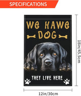We Have Dog Garden Flag Seasonal Double Sided 12 x 18 Inch Small Yard Flag for Indoor Outdoor Decor Holiday All Seasons