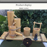Garden Water Feature Water Features for The Garden Bird Bath Water Feature Pump Bamboo Fountains and Water Feature Gardens Add Luster to Your Or Backyard,Green,3(50Cm/19.6In)