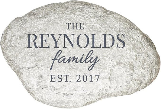 GiftsForYouNow Family Established Personalized Garden Stone, 11.5" W x 8.25" H x 2.5" D, Resin