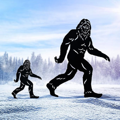 TIGGSY 15.8 inch Bigfoot Metal Outdoor Decor Big Foot Sasquatch Gifts for Men/Women Bigfoot Silhouette Statues for Yard Art, Patio, Lawn, Forests, Garden Decor, Yard Display, Garden Decorations