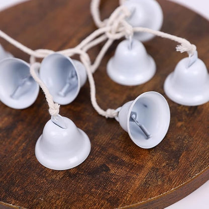 2 Pieces Witch Bells for Door Knob for Protection Handmade Decorative Door Hanging Bell Witch Wind Chimes for Boho Home Room Decor (White)