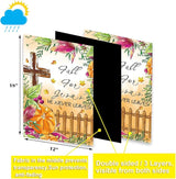 Christian Seasonal Garden Flags Set of 12 Double Sided 12 x 18 Inch Cross Yard Flags, Small Flags for Outside, Fall Winter Easter Christmas Outdoor Flags, Holiday Garden Flags for All Seasons ﻿
