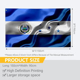 El Salvador And Hondurans Honduras Flag 3x5 Ft Double-Sided Printed Indoor/Outdoor Flag Polyester Fabric Decorative Banner With 2 Brass Grommets 3x5 Foot National Flags For Outside