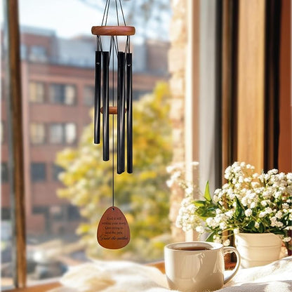 Christian Wind Chimes, Inspirational Sign Wind Chimes for Outside, Christian Religious Gifts for Friends Family Women Men, God is Still Writing Your Story Bible Verse Chime 26" Inches
