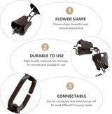 Rain Water Chain Rain Chain 1m Flower Rain Chain for Gutter Downspout Copper Decorative Rain Chain Bell Practical