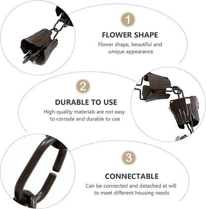 Rain Water Chain Rain Chain 1m Flower Rain Chain for Gutter Downspout Copper Decorative Rain Chain Bell Practical