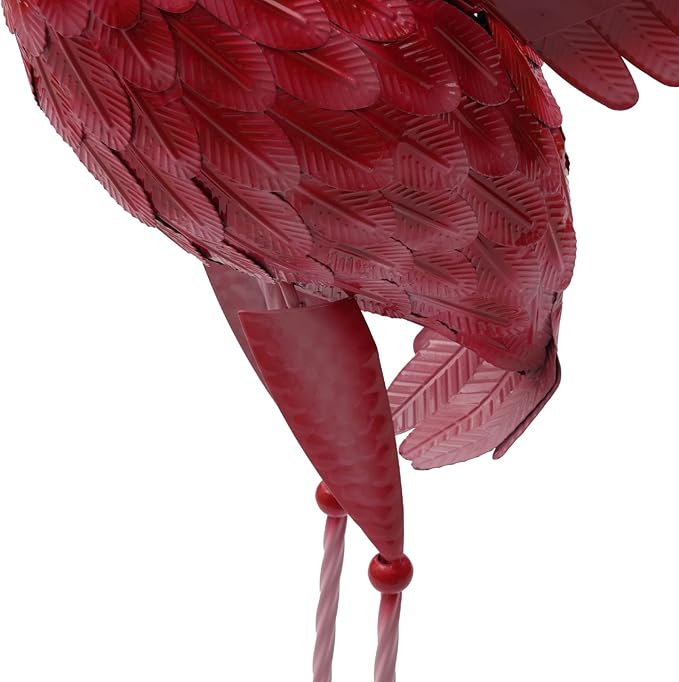 Outdoor Flamingo Garden Statues Set of 1/2/3, Metal Lawn Art Decorations with Rustproof Iron, Lifelike Tropical Bird Sculpture for Yard Patio Terrace Wedding Birthday Gift