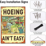 Funny Garden Sign For Outside 7.8 X 11.8 Inch, Humorous Garden Accessories Patio Decor Signs for Outside, Funny Signs Gardening Gifts For Women Plant Lovers Metal Wall Decor