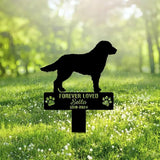 Custom Kuvasz Dog Metal Memorial Garden Stake Personalized Pet Grave Marker Name Sign Remembrance Stake Decor Sympathy Dog Loss,Outdoor Statues for Yard Garden Lawn Patio Pathway Grave Ornament.