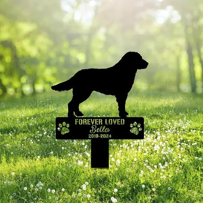 Custom Kuvasz Dog Metal Memorial Garden Stake Personalized Pet Grave Marker Name Sign Remembrance Stake Decor Sympathy Dog Loss,Outdoor Statues for Yard Garden Lawn Patio Pathway Grave Ornament.