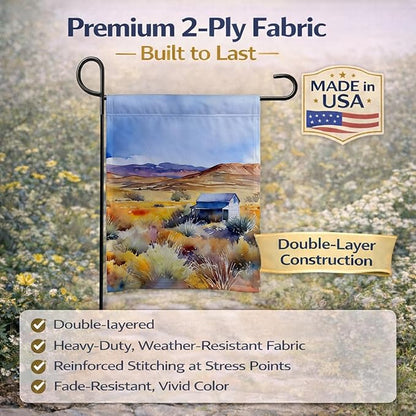 Caroline's Treasures Nevada Sagebrush in Watercolor Garden Flag Mailbox Flag Decorative Yard Flag Banner Outside Patio Artwork Yard Flower Beds, Garden Size, Multicolor